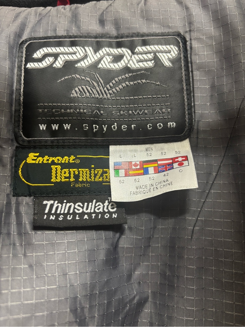 Spyder Red White Black Sport Ski Jacket - Picture 12 of 12